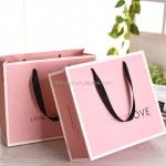 Kraft Paperboard Goodie Bags With Handles Retail Shopping Tote OEM