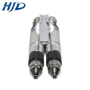 China Dispensing Valve Hand Control Double Liquid Glue Gun Thimble Double Liquid Dispensing Valve factory