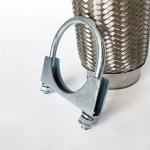 Universal Steel Plate Round Rod M10 U Bolt Exhaust Clamp 1.5-6inch