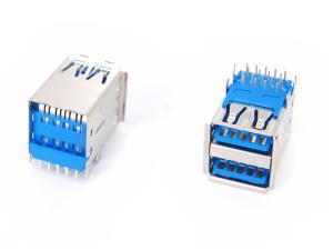 China USB3.0 A Type Receptacle (Standard), Reflow Soldering， HULYN factory