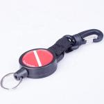 Plastic Scuba Diving Accessories , Swivel Clip Retractable Holder Easy Use