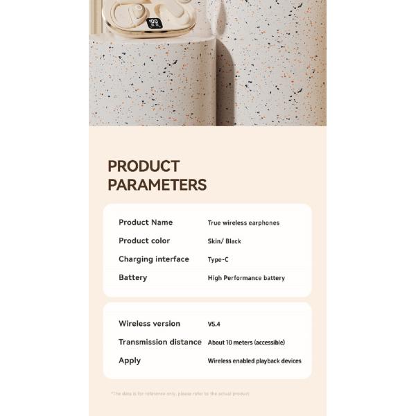 Bluetooth 5.4 Headphone Earphone 4-5 Hours Per Charge 600mAh Case 4.8g Each 2.8×2.5×1.8cm Optimized Mic Dynamic Colors