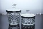 Luxury Glass Candle Holder with lid, cheap glass water cup