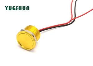 China 22mm Yellow Piezo Touch Switch Flat Operator 1NO Momentary With Fly Cable factory