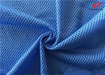 Blue Colour Dry Fit Polyester Sports Mesh Fabric Athletic Lining Fabric For