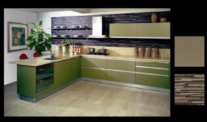 China Coloured MFC kitchen cabinet factory