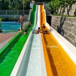 Amusement Park Rainbow Water Slide Fiberglass Pool Slide 8m UV Resistant
