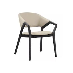 China PU Sponge Seat Modern Nordic Luxury Solid Ash Wood Dining Chair for Dining Room Furniture factory