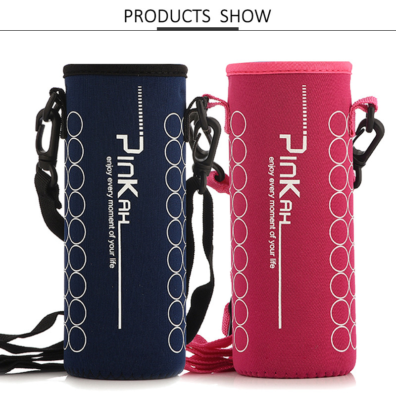 Lanyard Neoprene Water Bottle Sleeve For Outdoor Sports