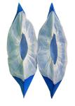 Anti Virus Blue Plastic Shoe Covers PP CPE Material Economical Health Care