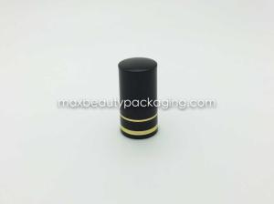 China N1077 glossy black injection nail polish cap with hot stamping print nail polish packaging uv coating color available factory
