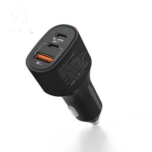 China 65W USB PD Fast Charging Car Charger Adapter 3 Port Mini Multi Port QC3.0 100g factory