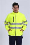 HIVIS Work Clothes OEM 360gsm Gore Tex High Visibility Rain Gear
