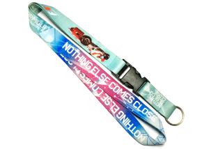 China Colorful Design Dye Sublimation Lanyards , Custom Printed Lanyards Safety Buckle Key Ring factory