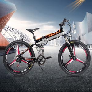 China 26 Inch Electric Folding Bike With 12.8AH Lithium Battery Aluminium Alloy Frame factory