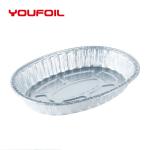 3003 Disposable Aluminum Foil Tray Oval Roast Customized Logo