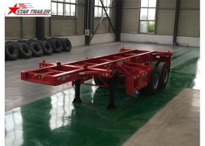 China 2 Axles Tipper Hydraulic Flatbed Trailer , 50T Flatbed Truck Trailer factory