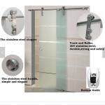 Hotel Sliding Tempered Glass Door Hanging Glass Barn Door