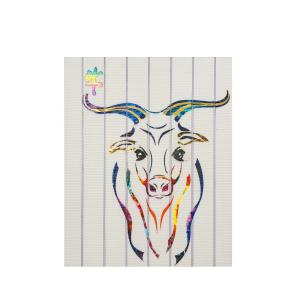 China Chinese Culture Zodiac Colorful Animal Paintings , Twelve Animals Ox Wall Arts For Home factory