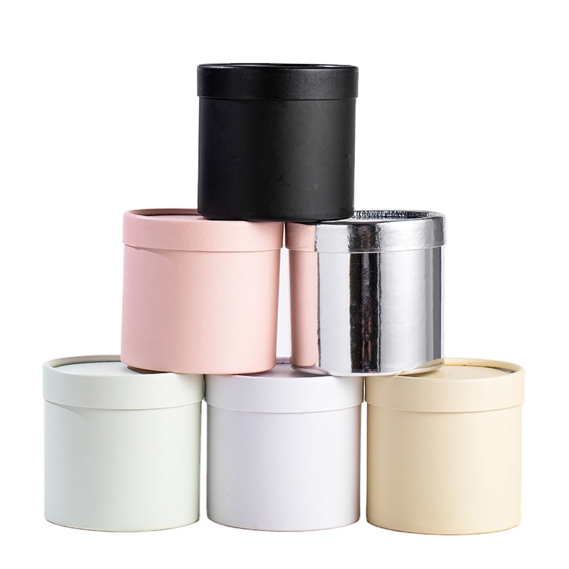 Custom Order Accepted Small Round Bucket Packaging Cardboard Boxes with Custom Logos