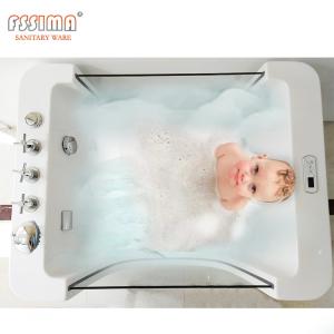 China 33.46&quot; Glass Baby Spa Bathtub Small Green White Pink Blue Whirlpool factory