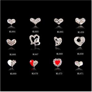 China Hot NEW Wholesale Alloy Jewelry 3D Nail Art Jewelry Nail rhinestones Sticker Supplier Number ML664-671 factory