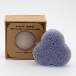 BSCI OEM Private Label 7.7*3cm Facial Konjac Sponge Tri Petal Flower Shape