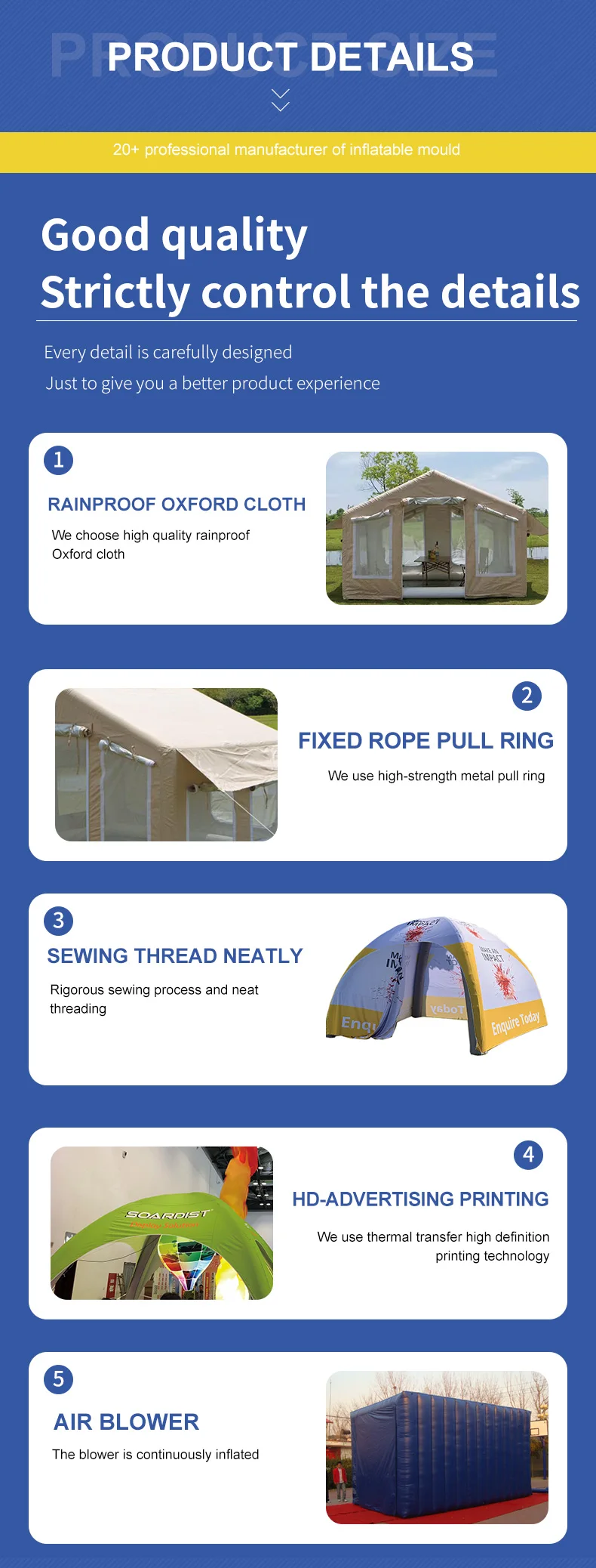 Canopy Air Sealed Tent Advertising Outdoor Sports Tent For Event