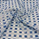 Metal Glitter Check Knitted Velour Viscose Jacquard Burnt Out Velvet Fabric