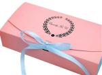 Customized Food Christmas Packaging Boxes White Card Paper With Ribbon