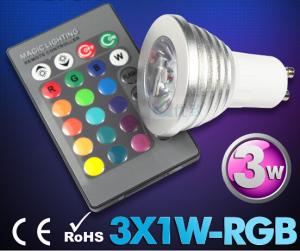 China 3W RGB LED COB Spot Light remote controller lathe aluminum housing factory