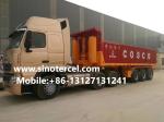 OEM Steel Tipper Semi Trailer ISO SGS With Hydraulic System 30-50 Tons Red