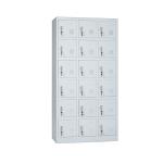 18 Doors White Metal Lockers Cold Rolled Steel Plate Material