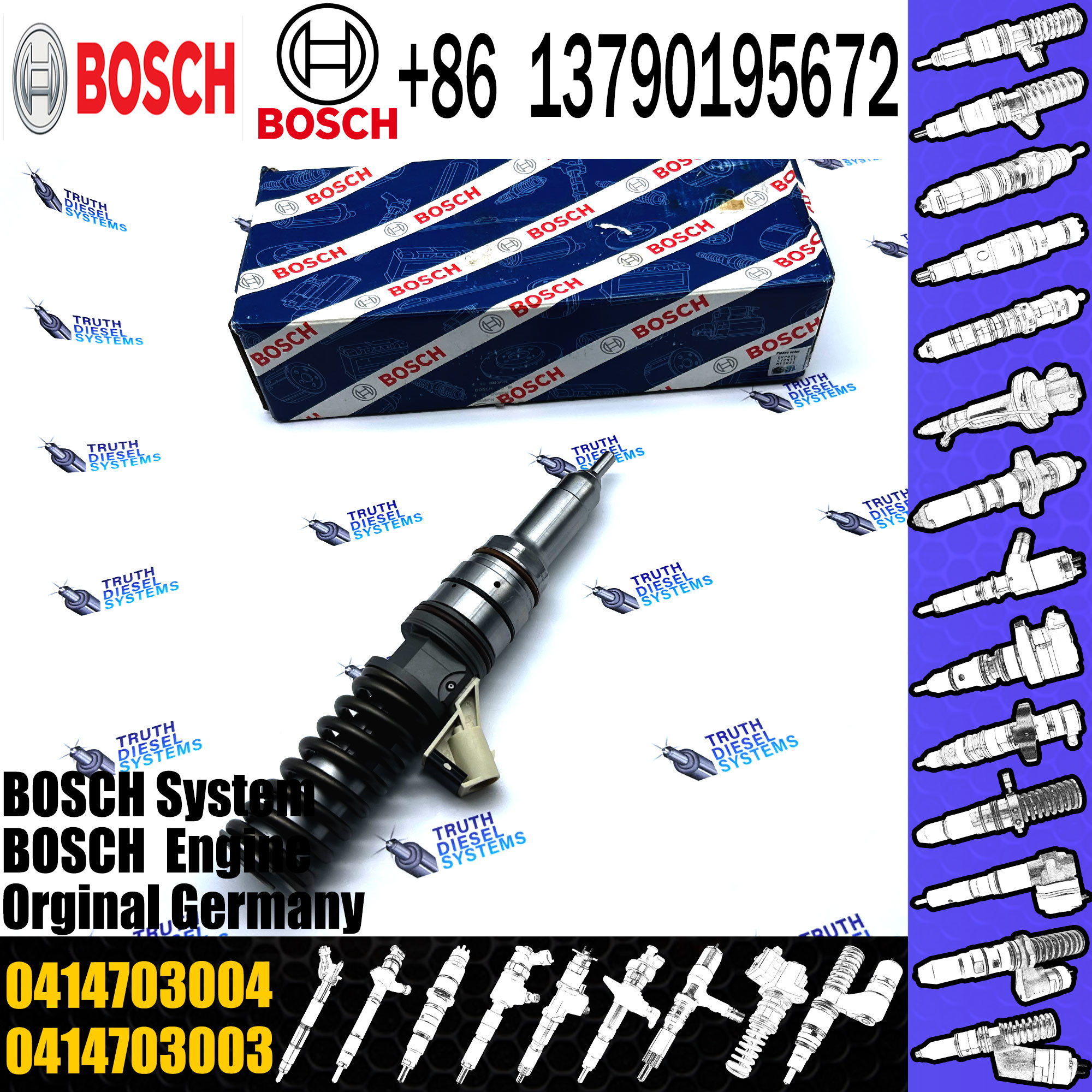 For Iveco Bosch Diesel Fuel Inejctors 0414703004 0986441025 504132378