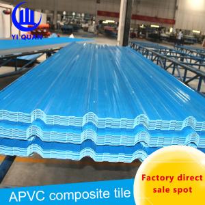 China Smooth Surface Fire Resistent Heat Insulation Roof Tiles / Coloured Plastic Roofing Sheets factory