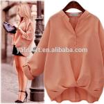 Stylish Women Long Sleeves Hemp Cotton Clothing V Neck Anti Pilling