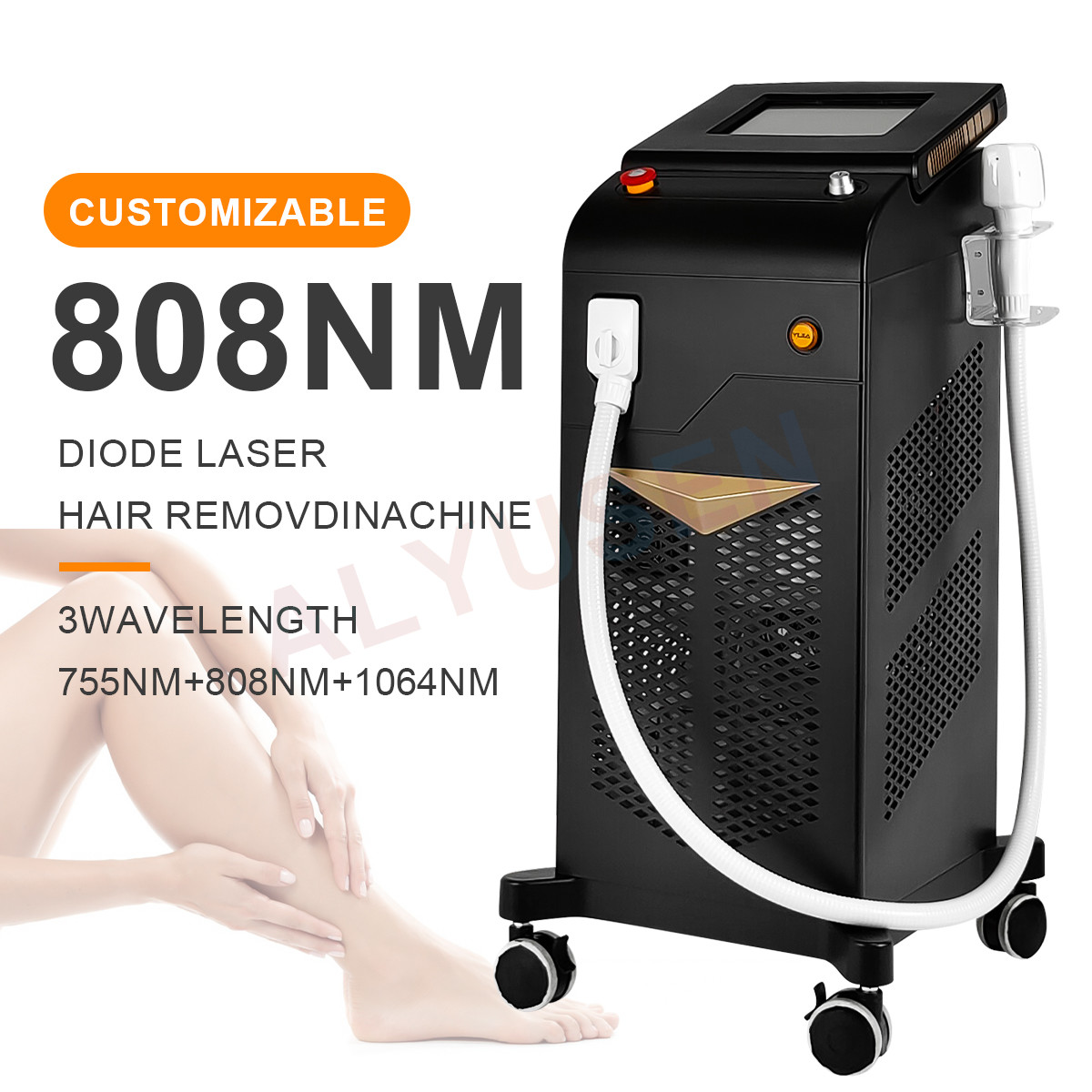 2024 Latest Model Diode Laser 1800 Watt 808 Diode Laser Hair Removal Machine 3 Wave Diode Laser Hair Removal