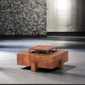 China outdoor Round/Square Natural Gas Corten Steel Fire Burner For Sale factory