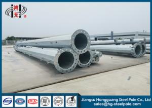 China Hot Dip Galvanized Steel Tapered Electrical Power Pole Q345 For Transmission Line factory