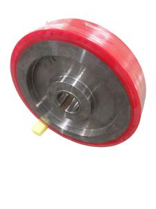 China Customized OEM PU Coated Wheels , Industrial Polyurethane Wheels Heavy Duty factory