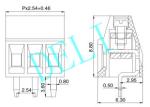 2.54mm Pitch Spring Pluggable Terminal Block DL128--XX-2.54mm 24-12AWG Wire