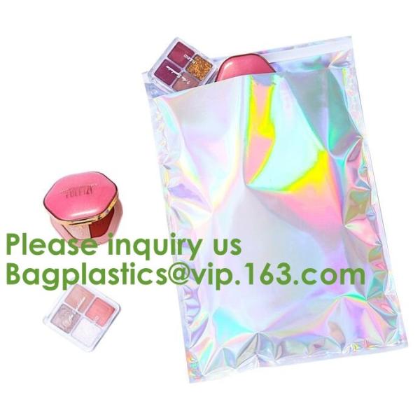 Holographic Mailing Compostable Bags Eco Poly Mailer With Handle Shipping