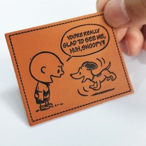 China Wholesale Customize Embossed Leather Patch  PU Leather Patches Embossed Garment Labels on sale