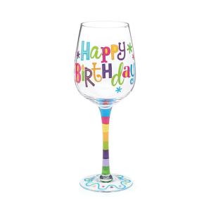Custom Pattern Unique Shape 404ml Glitter Polka Dot Stemware Glass Gift