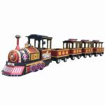 Electric Tourist Train Rides One Locomotive 4 Coaches Battery Power
