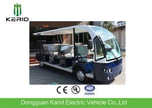 China 5kW 11 Passenger Electric Sightseeing Car With Foldable Rain Shade / Superior Suspension System factory