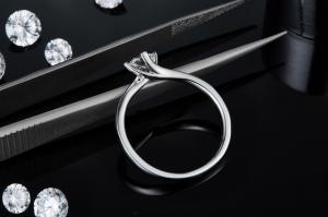China 9K Gold Jewelry Minimalist Designs Moissanite 925 Silver Ring factory