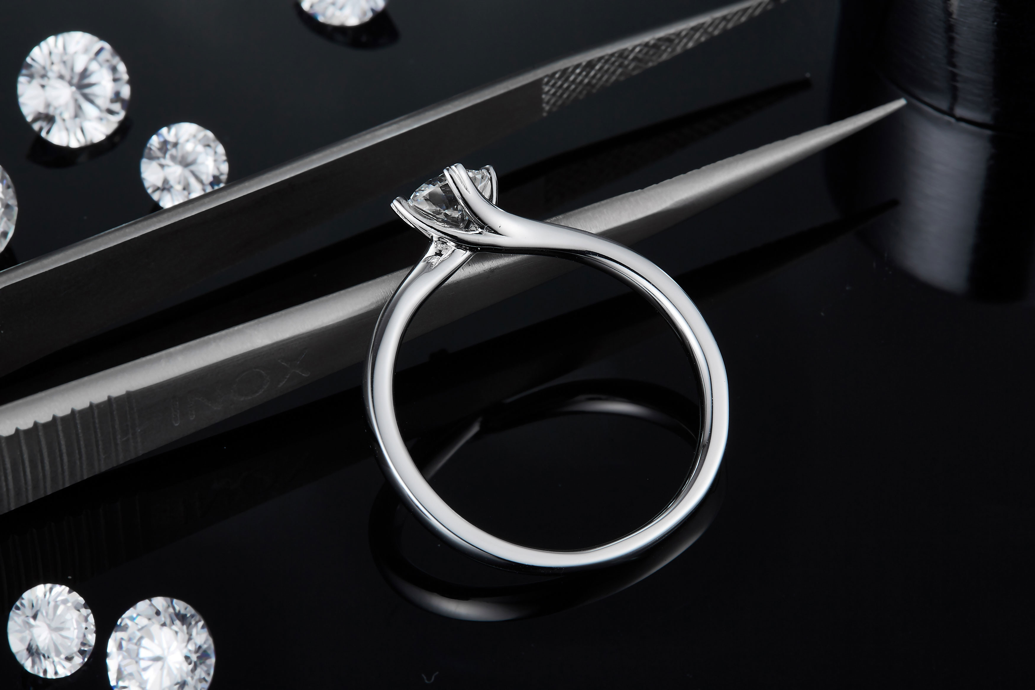 9K Gold Jewelry Minimalist Designs Moissanite 925 Silver Ring