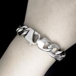 Gothic Skull Cross Stainless Steel Id Bracelet for Men Vintage Old Metal