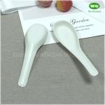 4.5 Inch Compostable Chinese Spoon,Customized Durable Disposable Utensils, Food